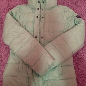 Abercrombie & Fitch Light Green Puffer Jacket